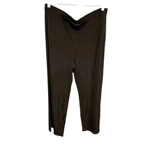 Chicos Travelers Womens Black Pull-On Pants Size Large Short